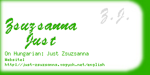 zsuzsanna just business card